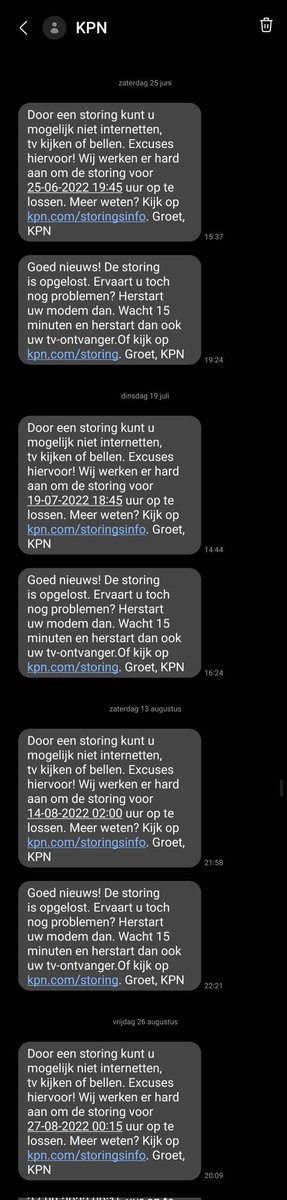 Om de twee weken een lange storing bij #kpn <a href="/KPNwebcare/">KPN Webcare</a> hoe kan dit???