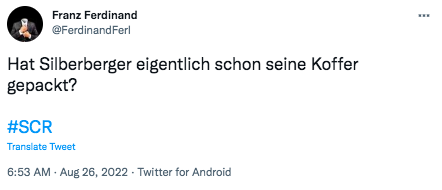 MarkusHolender's tweet photo. Der Award für die unnötigsten/unrealistischsten Austrofußballtweets geht selbst heute an Franz Ferdinand. #skrapid #scrvad #scrfcv #uel #LigaZwa https://t.co/or28lkmG9c