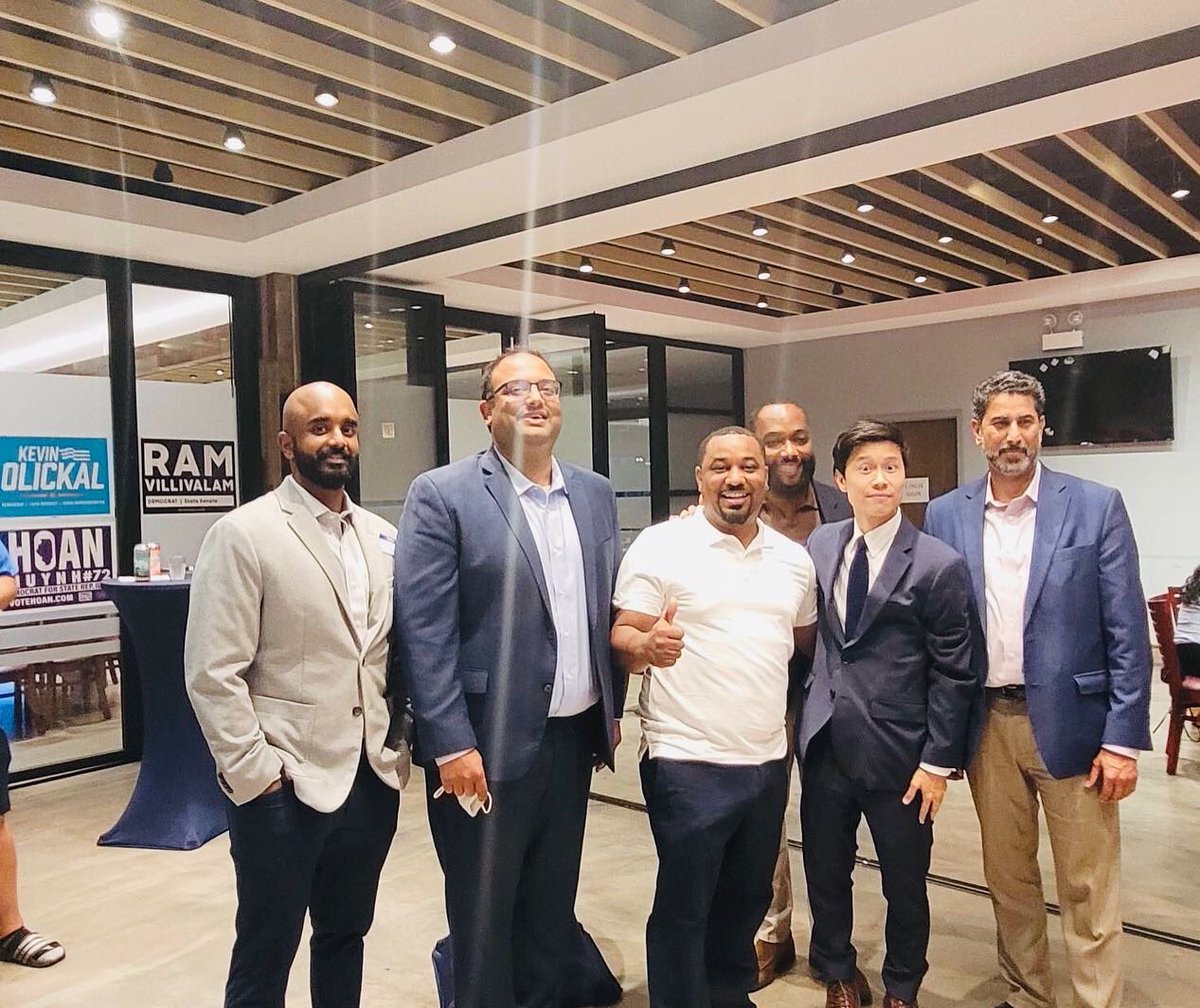 HoanDHuynh's tweet photo. Great night with the Asian American Caucus and candidates  for the General Assembly! Inspired by Co-Chairs, Representative Theresa Mah, the first Asian American elected to IL General Assembly, and Senator Ram Villivalam, the first Asian American elected to IL Senate!#TeamHoan https://t.co/OTTp1M0MPy