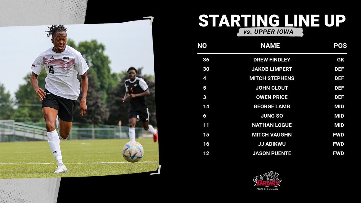 DUMensSoccer's tweet photo. 🚨Starting Line up🚨 https://t.co/7L3ojAo2c6