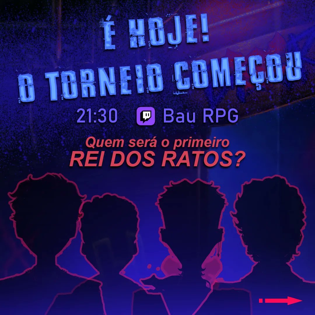 BauRpg's tweet photo. 🐭💢 É Hoje! 21:30 no Bau RPG
Quem será que ganha?
.
.
.
#rpg #BDR #BecoDosRatos #RPG https://t.co/Y7VKWYicif