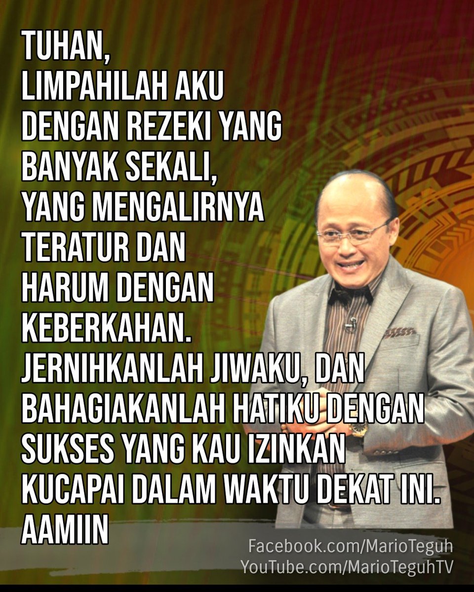 marioteguh's tweet photo. Aamiin ...

🙏💝🙏

#marioteguh #motivator #motivasi #inspirasi #semangat #sukses #hidup #doa #doapagi https://t.co/I1JBvO6C0g