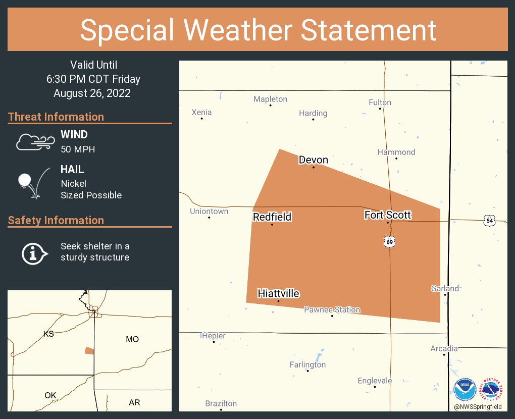 NWS Springfield on Twitter "A special weather statement has been