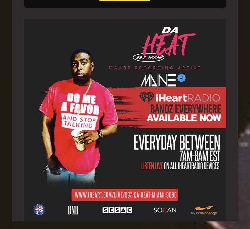 Check me out on <a href="/iHeartRadio/">iHeartRadio</a> #radio #radiopusher #Airplay #defsqaud #NewMusicAlert