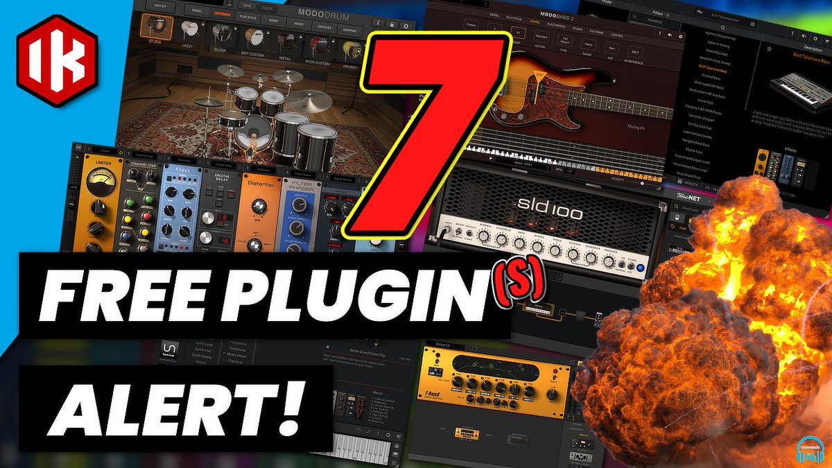 BenoniStudio's tweet photo. 7 FREE AWESOME Plugins from IK Multimedia π₯ Bass, Drums, Guitar, Synths, FX, MORE... π¨
Watch Now:
(youtube) https://t.co/bSI655gcq0
(rumble) https://t.co/r7YfJ1SGV9
(odysee) https://t.co/TvaFQxWkBo
#FreePlugins #FreePluginAlert #ikmultimedia #recording #mixing #vst #aax https://t.co/ukPpHLWF0W