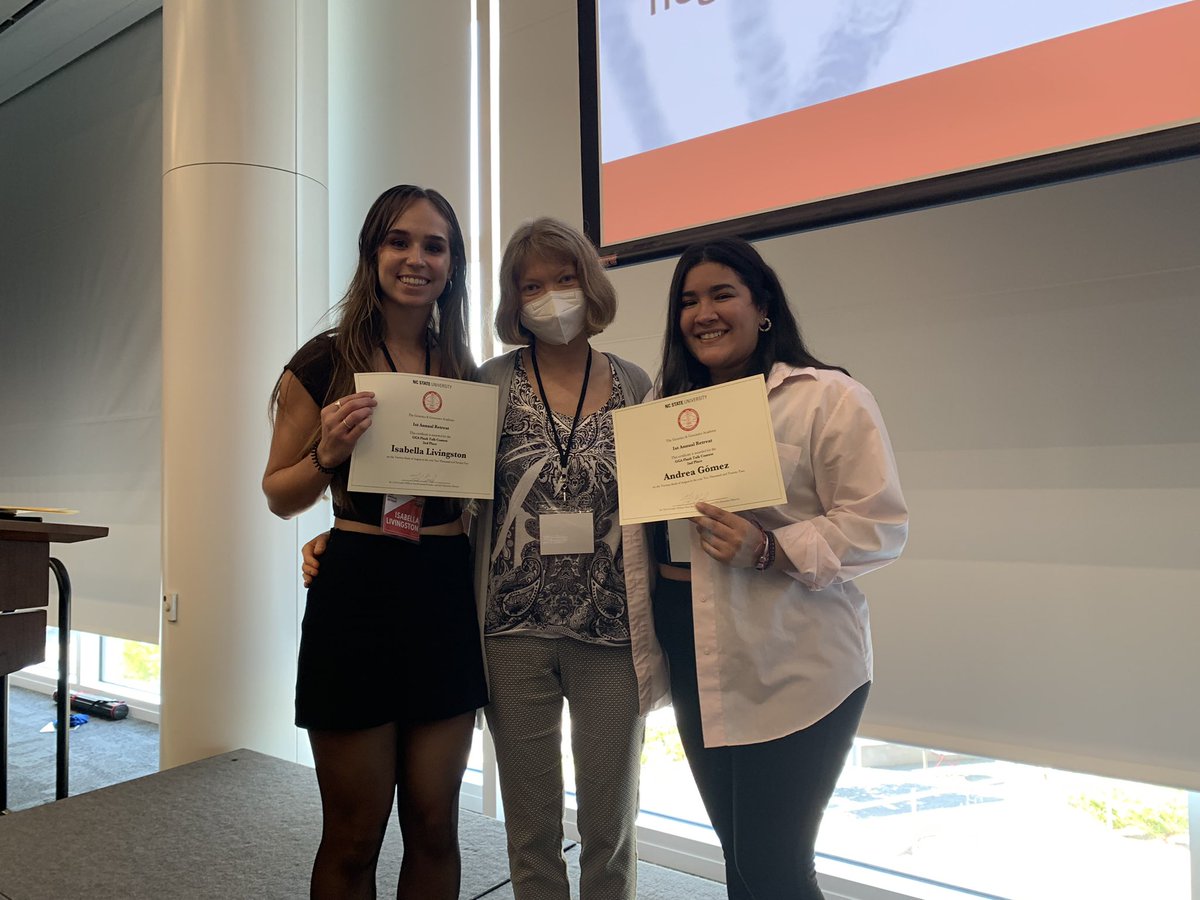 MobReiskind's tweet photo. And we have more winners today! Flash talks and poster session. What an amazing group of #Docstarstobe and Postdoctoral Scholars @NCStateGGAGrad https://t.co/vfxlfhqI2S