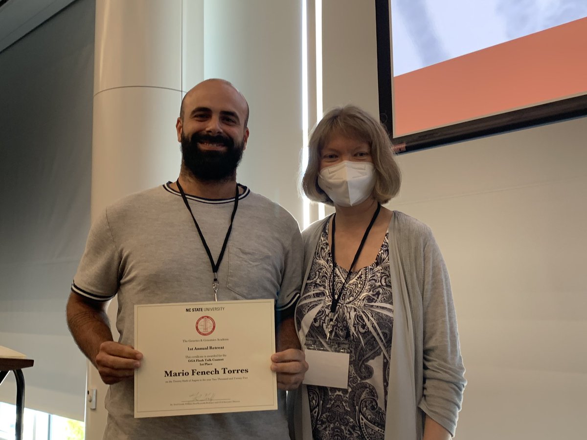 MobReiskind's tweet photo. And we have more winners today! Flash talks and poster session. What an amazing group of #Docstarstobe and Postdoctoral Scholars @NCStateGGAGrad https://t.co/vfxlfhqI2S