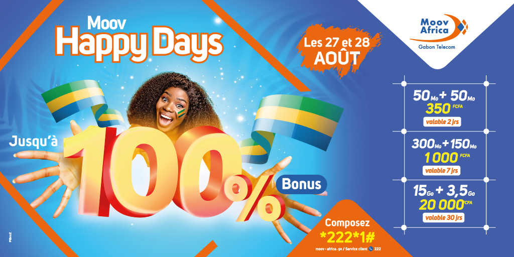 Moov Africa Gabon Telecom on Twitter: "Ces samedi 27 et dimanche 28