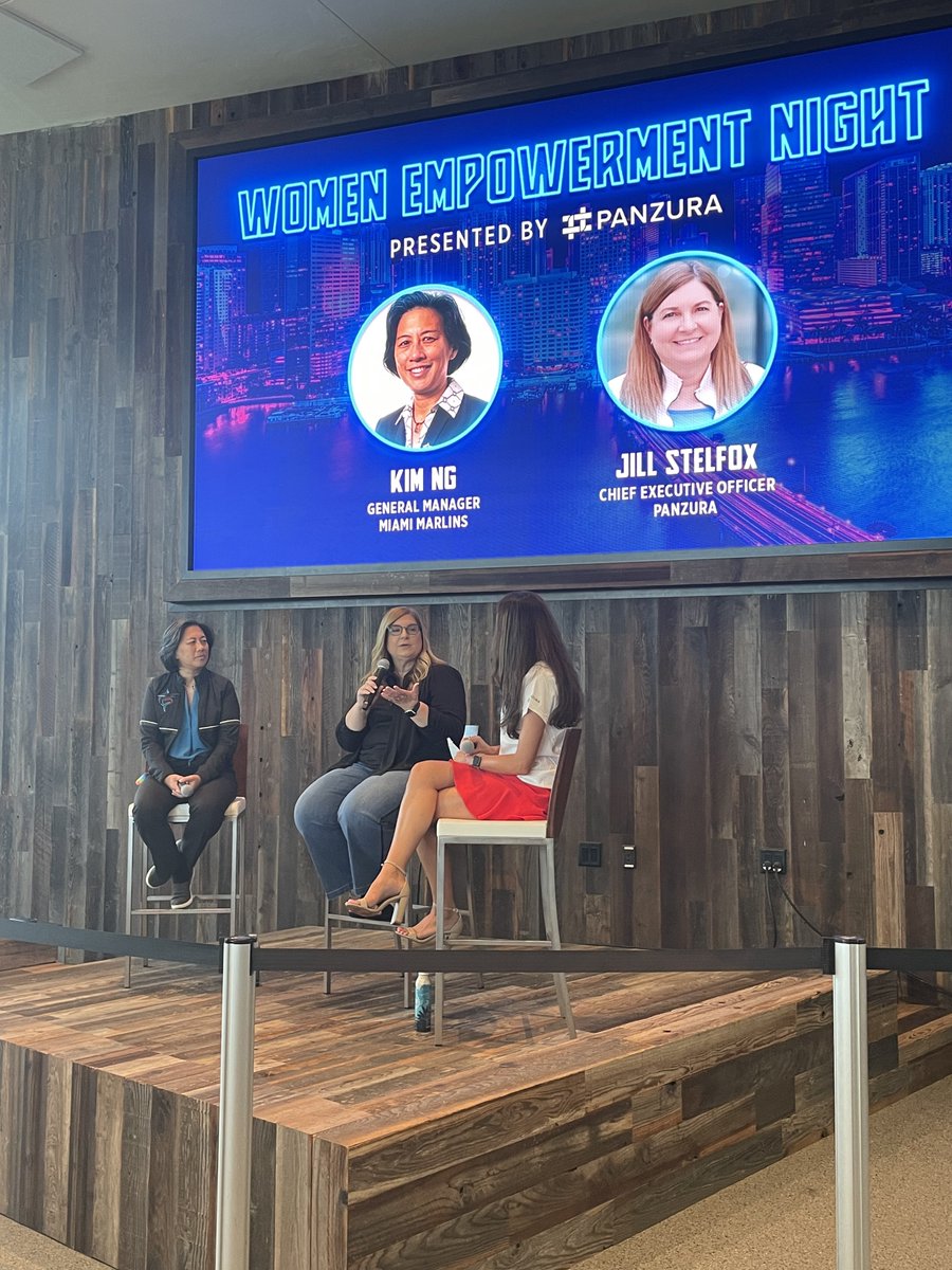 nicolefer_'s tweet photo. 'Women in Business' pre-game panel

Kim NG @JillStelfox @KellySaco 

#MakeItMiami @marlins @PanzuraNews @loanDepotpark 
@WISE_SoFlorida #wise305 #wisewomen @wiseworks #womenempowermentnight https://t.co/fVdnVF4TBs