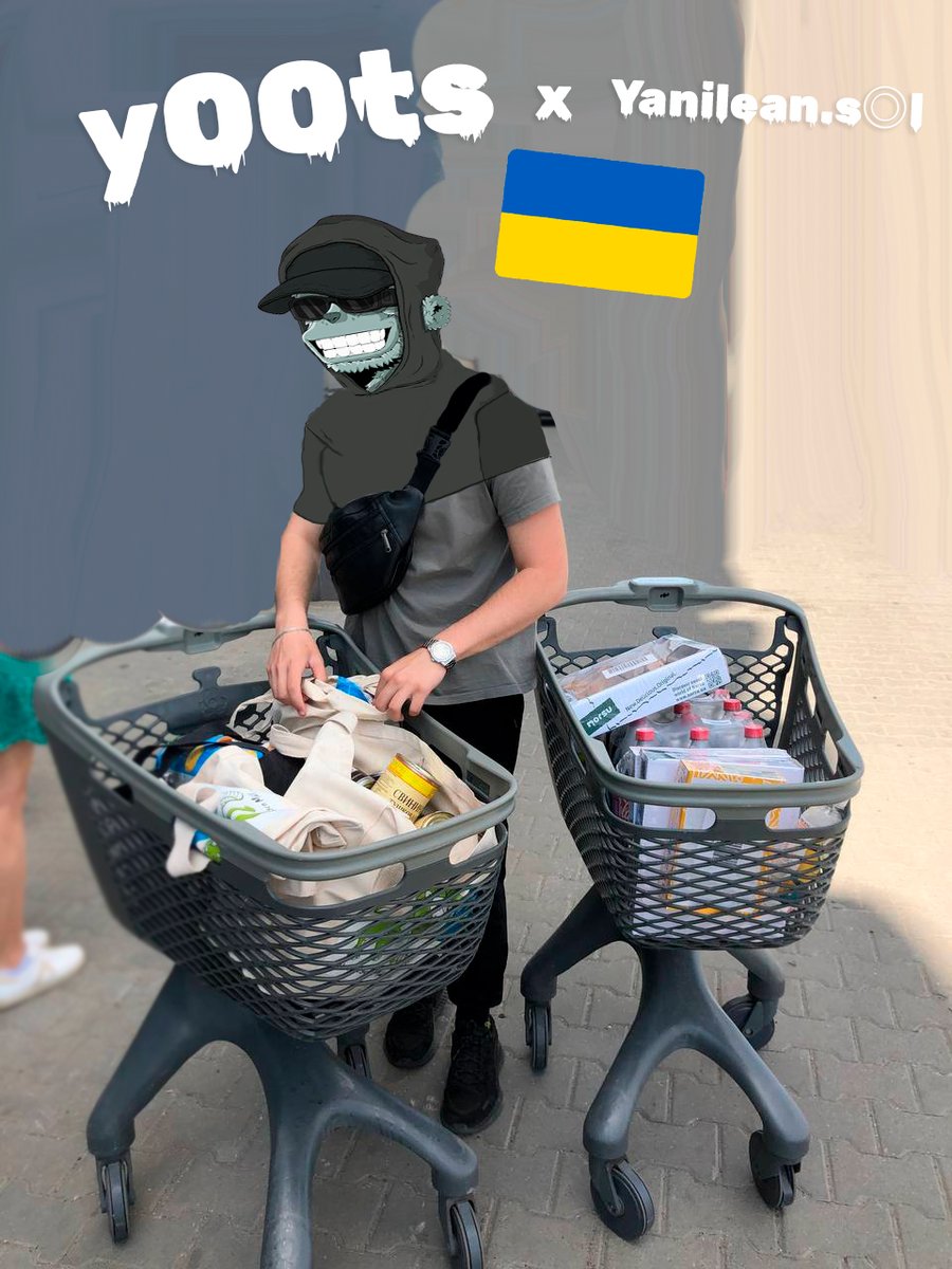 I'm Here Man ) 
<a href="/frankdegods/">Frank</a> 
Hello from Ukraine ! 🇺🇦
I really dream of getting the opportunity to become part of the <a href="/y00tsNFT/">y00ts</a> and <a href="/DeGodsNFT/">DeGods</a>  community!

In the photo, we bought humanitarian aid.

Thanks to everyone who likes and comments on this post!
LFG!
#yOOts #DeGods