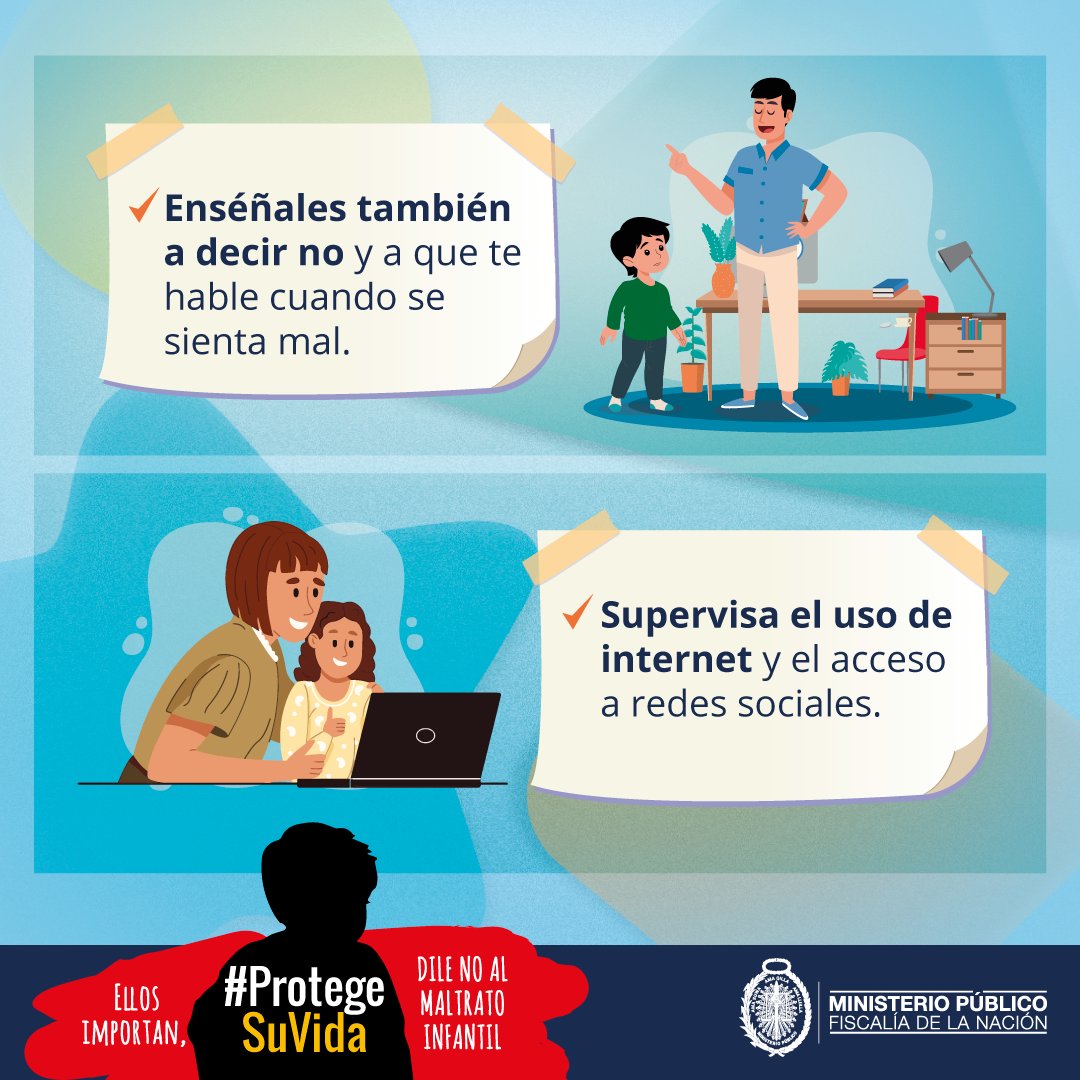 FiscaliaPeru's tweet photo. #ProtegeSuVida👨👩👧👦
Los padres, sin darse cuenta, pueden caer en el maltrato o el abandono emocional de sus menores hijos, pensando que están actuando correctamente.
👉El #MinisterioPúblico te brinda recomendaciones para prevenir el #MaltratoInfantil.
🌐https://t.co/r7ChLSO7Jc https://t.co/QfiarZyPqg