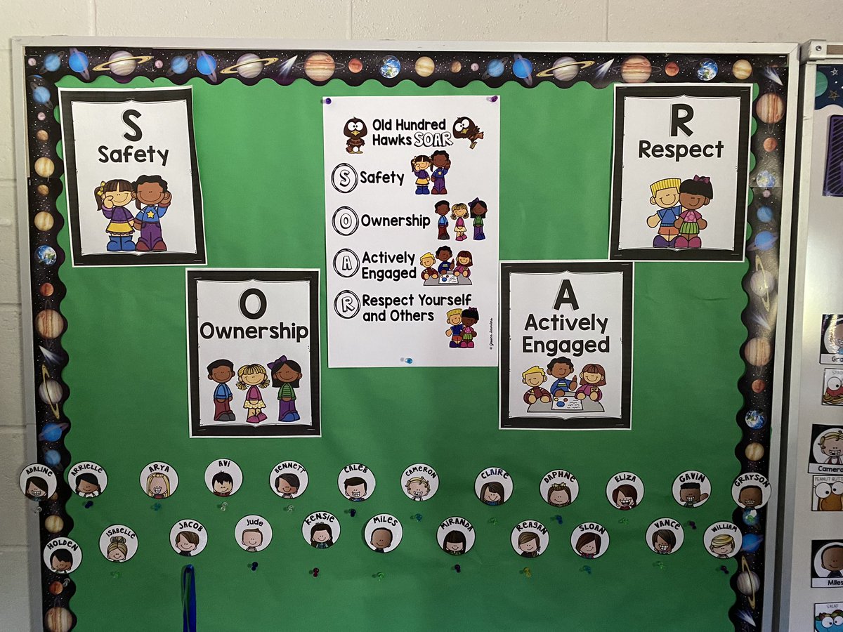chalkandgrace's tweet image. We ended the week in #Room202👩🏾‍🏫 reviewing our SOAR Expectations💚💙We read a book and practiced making choices good and bad. We talked about the power to chose. Our #WeeklyReader helped us use our superpowers👩🏾‍🎤We then SOARed with our SOAR Tags. @Scholastic #HaskinsCadets🚀