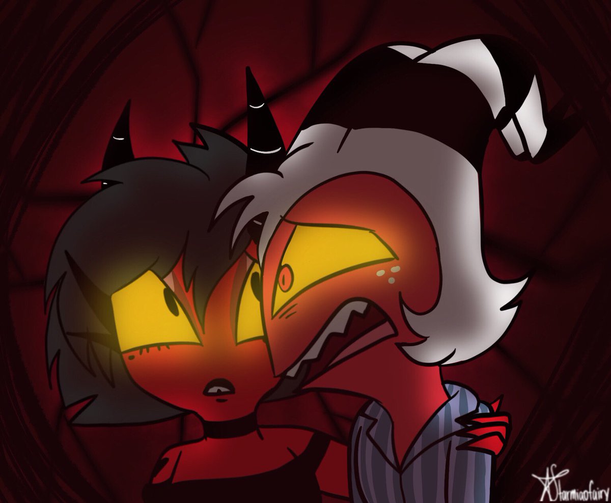 starmiaofairy's tweet photo. MilliexMoxxie/M&M Week day 5(hurt/comfort):
For todays M&M day, I drew Moxxie waking up with a panic attack from a nightmare he had with Millie being there to comfort him @RichardHorvitz #HelluvaBoss #MandMweek #MilliexMoxxie #Moxxie #MillieHelluvaBoss https://t.co/il8TXKUzkX