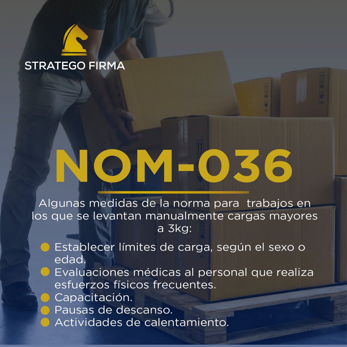 StrategoMX's tweet photo. ¿Qué son los Factores de #RiesgoErgonómicos en el trabajo que regula la #NOM036? Se refiere a aquellos que por la actividad que se está desarrollando conllevan:
🔶 Esfuerzo físico
🔶 Movimientos repetitivos
🔶 Posturas forzadas https://t.co/pUIagMgR5t