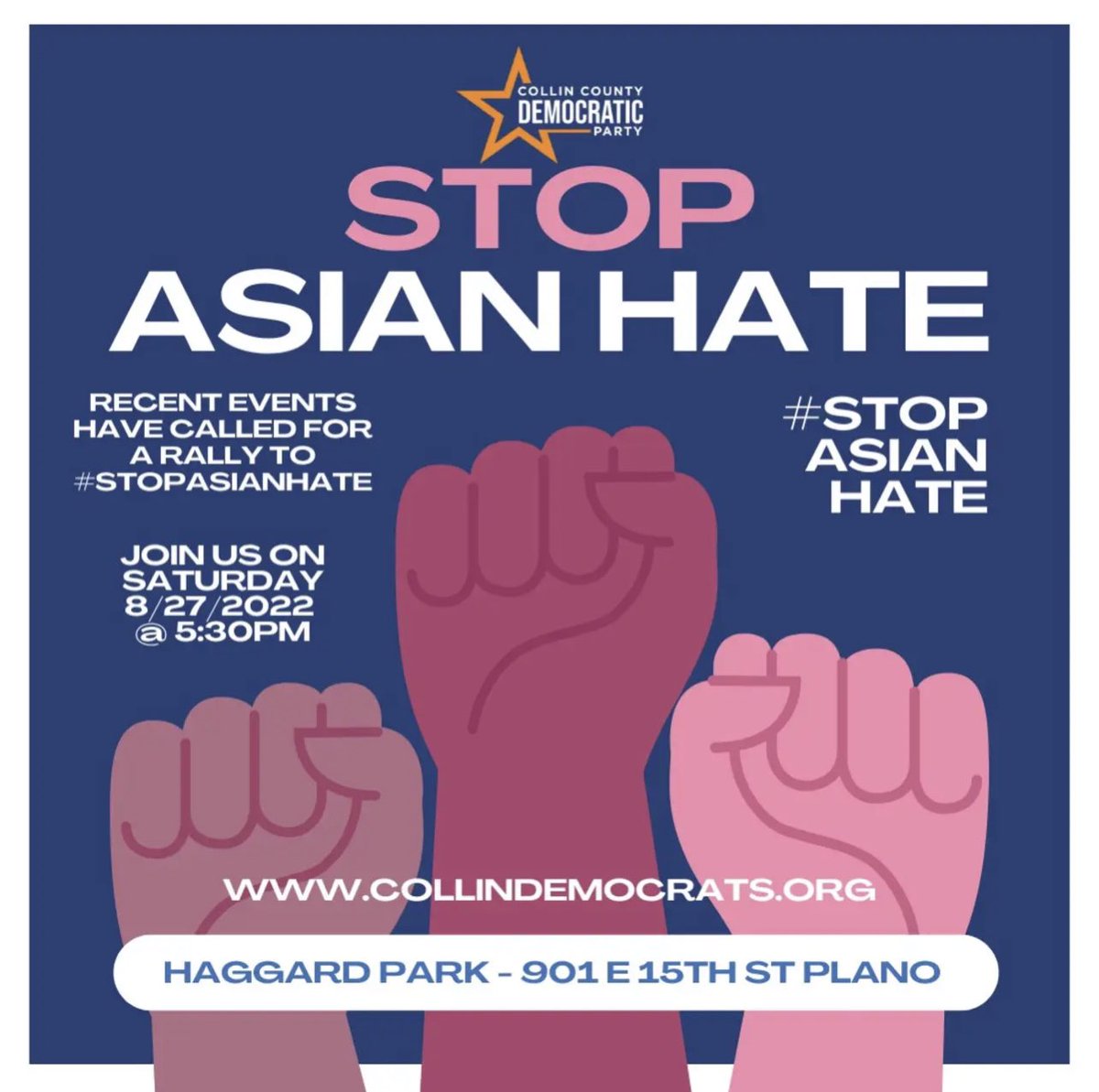 skingfortexas's tweet photo. #StopAsianHate #StandUpForAAPI #RallyAgainstHate #DiversityIsBeautiful #UnityandCommunity ✊🏽💙
PLEASE JOIN US TOMORROW:
https://t.co/nVSqzqIROW https://t.co/vlVd5idYI5