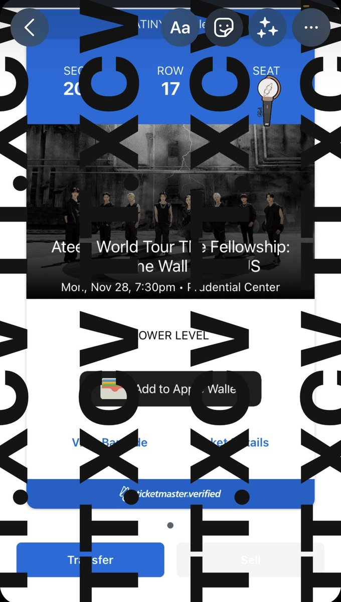 tt_xcv's tweet photo. WTS 1 ticket Section 20 Row 17 for ATEEZ in Newark Day 2 11/28! Selling for what I paid for (ie face value) - $215. Paypal G&amp;S ONLY and buyer must cover g&amp;s fees. 
can send proofs, etc. 

DM if interested

#ATEEZWORLDTOUR2022 #ATEEZinNewark #WTS #WTB https://t.co/5CK3v8Ote8