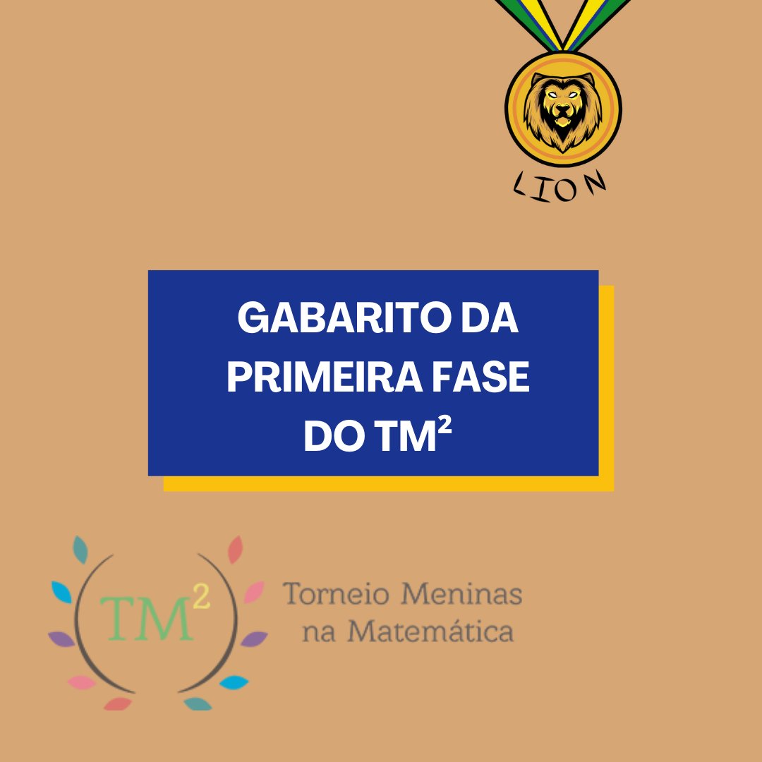 LionOlimpiadas's tweet photo. Na área de matemática, temos os gabaritos das olimpíadas TM² e Mandacaru de Matemática! Corram para conferir quantas questões vocês acertaram!

TM²: https://t.co/e3vn8Dc3Ji

Mandacaru de Matemática: https://t.co/UvsdTHhhjc https://t.co/fT0DYtAWLS