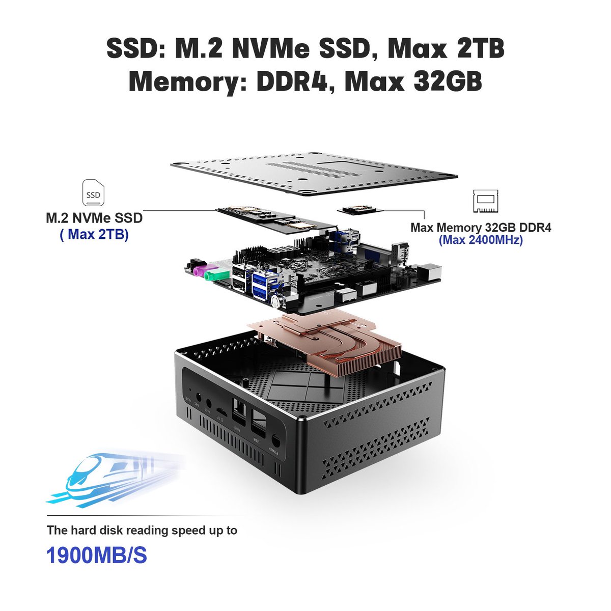 CyxminiPcs's tweet photo. CYX Mini PC CK10 - always a nice choice

One M.2 slot for NVMe SSD, Max 2TB
RAM Memory Technology: DDR4
Ram Memory Installed Size: Max 32 GB
With the hard disk reading speed up to 1900MB/S

#minipc #m2nvme #ddr4 #minipcfactory #minipcoem #minipcodm #minicomputer https://t.co/jkF0M52nZj