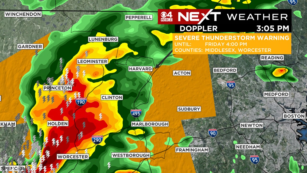 Eric Fisher on Twitter "New warning for damaging wind gusts includes Acton, Clinton, Harvard