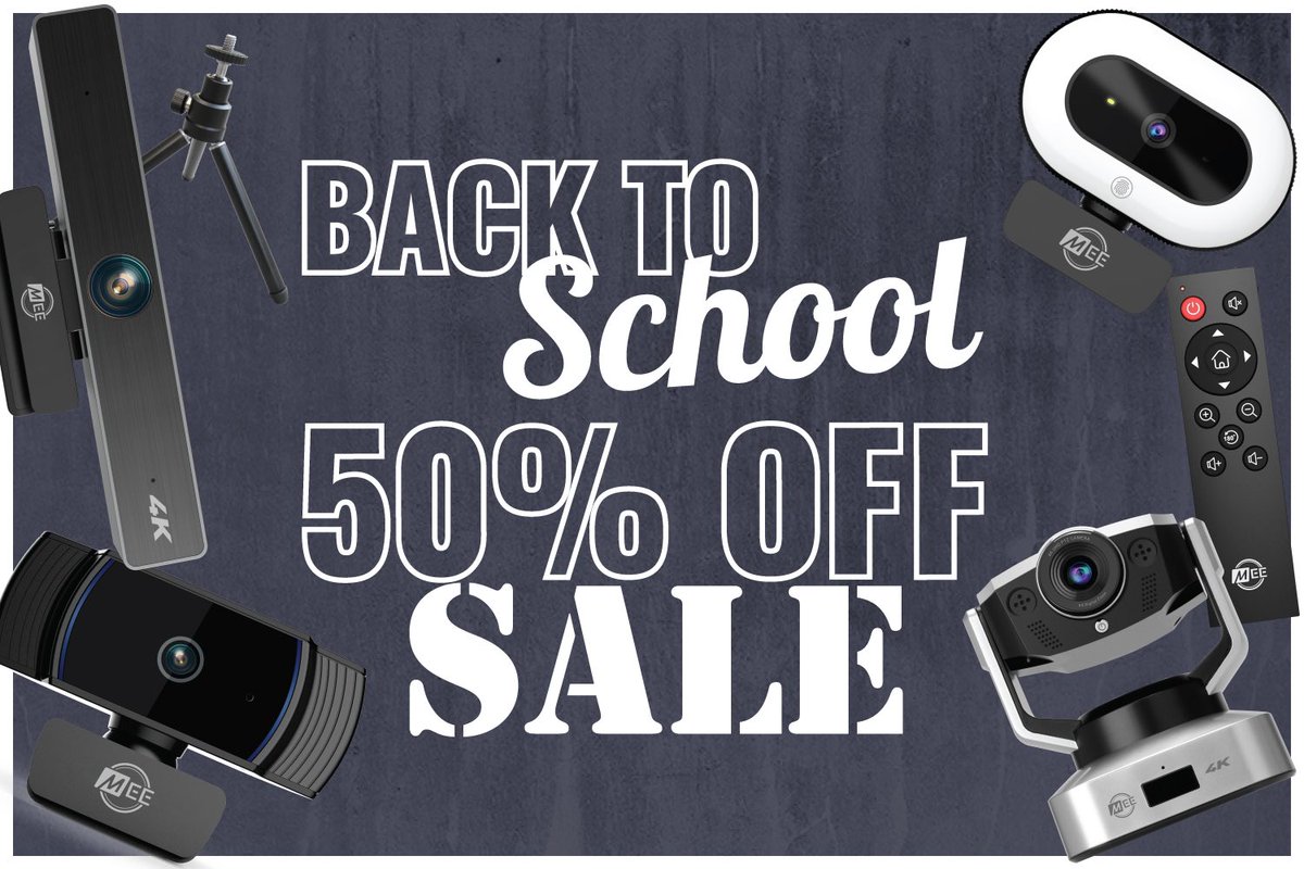 50% Off All Webcams &amp; Select Accessories! 

Our selection of Study/WFH webcams, headsets, and accessories are perfect for back to school or returning to the office

Use coupon code: B2S50
Ends Thursday September 1, 2022 at midnight PT 

SHOP NOW: meeaudio.com/promotion