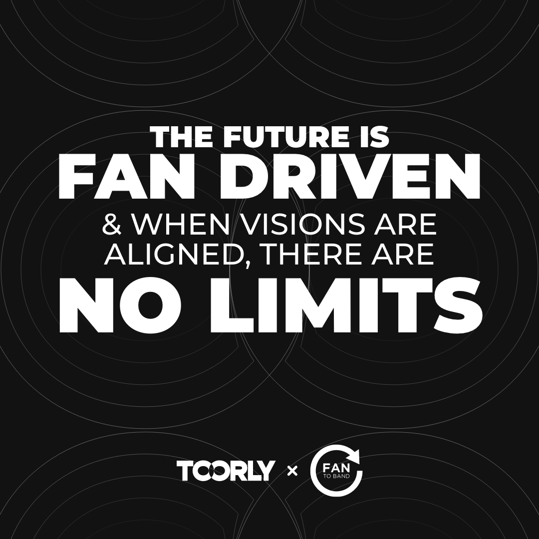 TOORLY's tweet photo. We're excited to announce that we've partnered with @fantobandd to bring fan-driven touring to life https://t.co/YheOct0icZ