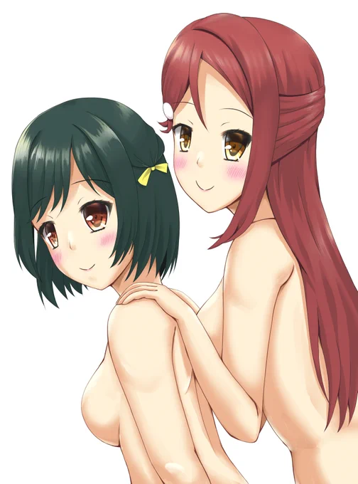 最近オタク界隈でリコリコが流行っているらしいので私も描いてみま…え?違うんですか?#lovelive#虹ヶ咲 