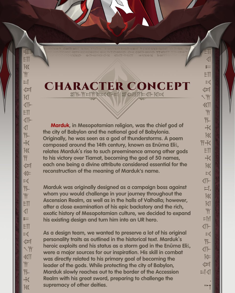 Alpha_Scr's tweet photo. We've delved into the design of our new hero, Marduk!
Let us know in the comments if you want to see more posts like this in the future!
Always yours @Master3DRPG
#Master3DRPG #Master3D #P2E #P2Egaming #IdleMaster3D #IdleMaster https://t.co/eDNs5iuHZp