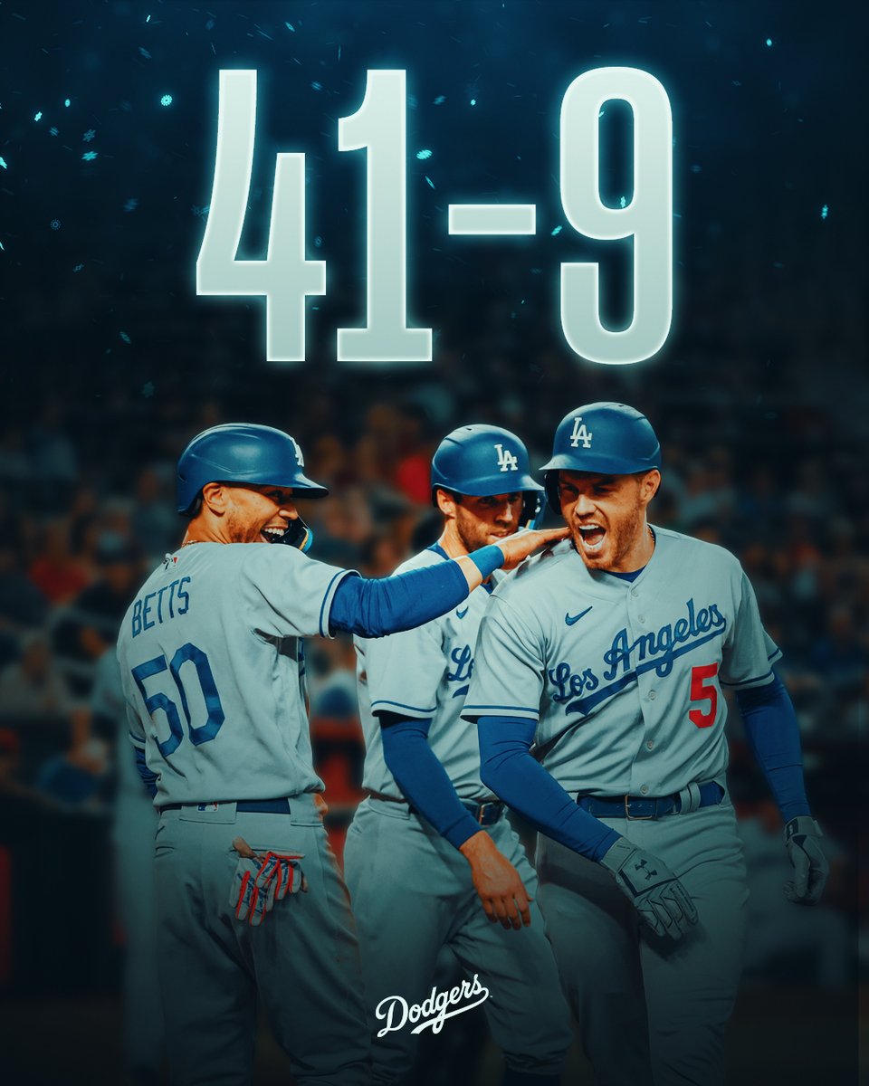 The <a href="/Dodgers/">Los Angeles Dodgers</a> are an absolute wagon.

They're 41-9 through their last 50 games. 🤯