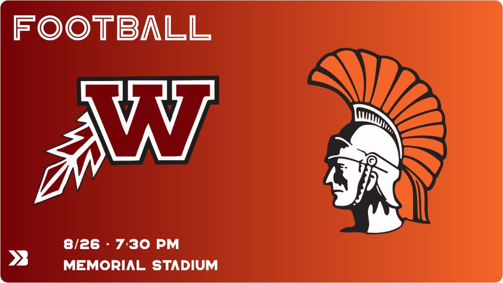 WaterlooSchools's tweet photo. Tonight is the BIG Night!
West vs. East Football @ Memorial Stadium @ 7:30pm!
The game has been designated as Military Appreciation Night. All Veterans are FREE with ID.
Admission is $6 for adults & $5 for students K-12.π
#bebold
#TrojanNation
#WahawkPride
#WaterlooProud https://t.co/XRGBBDU1yA