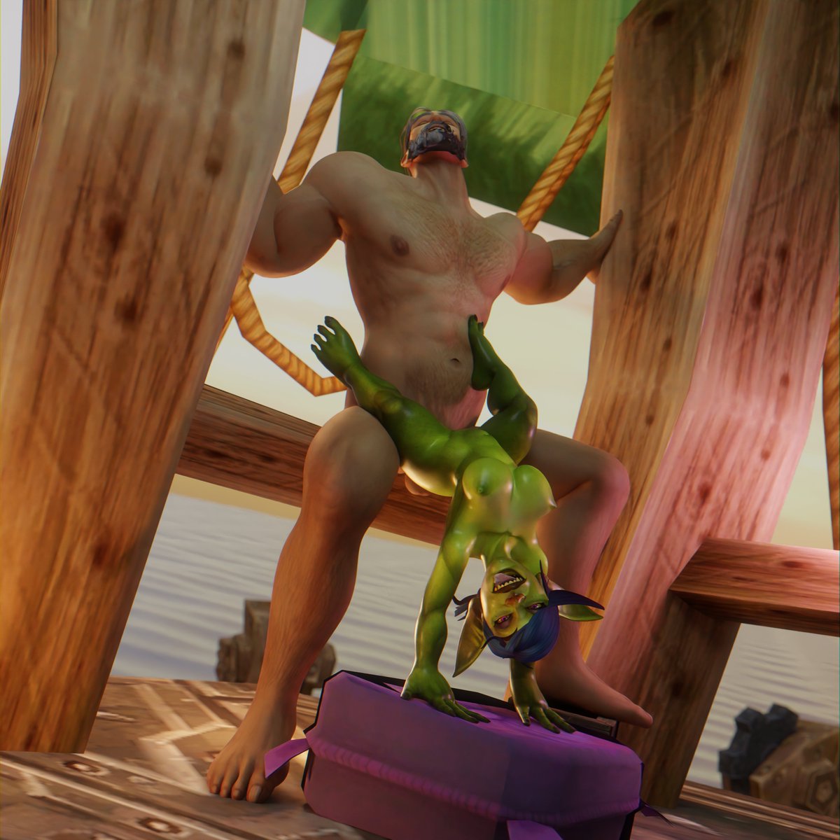 Giveaway piece!~

Thank you <a href="/PallyHildebrant/">Hildebrant</a> for entering the contest, the chance to use your guy, (old paladins are the best) and for the feedback! 

A bit of a weird pose to pull off, but I figured if any race could pull it off, it would be a gobbo. Trixie's crazy enough!