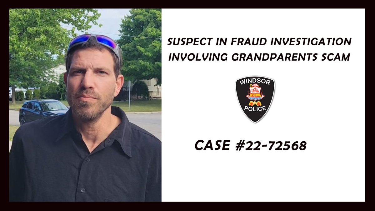 WINDSOR POLICE SERVICE NEWS RELEASE

Grandparents Scam Suspects Showing up at Residences

police.windsor.on.ca/newsroom/news-…

Call us or <a href="/CStoppers/">Windsor & Essex County Crime Stoppers</a> with any information!