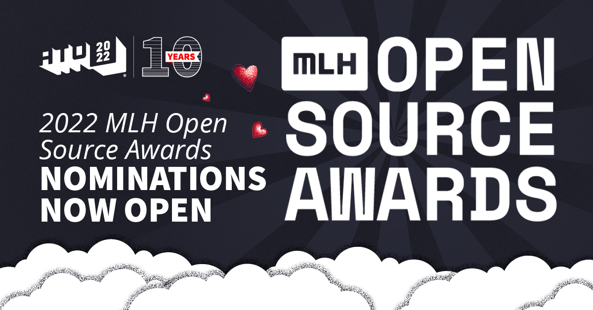 AllThingsOpen's tweet photo. The 2022 @MLHacks Open Source Awards will be announced at #AllThingsOpen! Now is your chance to nominate any individual, group, organization or initiative that has contributed to open source or worked on an open source project. For more info: https://t.co/6iUyWUQOZ5 https://t.co/HDf9Yy1JbC