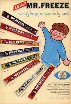 nostalgiapix25's tweet photo. Hot summer afternoon with friends? Break out Mr. Freeze by Leaf - the only freeze pop asked for by name! #1970s #summer #icepop #flavoredice #ad #leaf #freezepop #vintage #Nostalgia https://t.co/9ItMbWTSqz