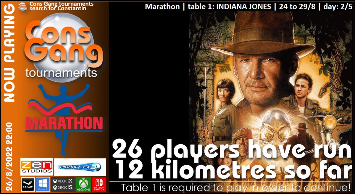 cons_gang's tweet photo. π MARATHON | 1st table | INDIANA JONES | 24 to 29/8 | day 2/5
CONS GANG | search for Constantin
#ConsGang #ConsMarathon #PinballFX3 #NintendoSwitch #Xbox #Steam
www: https://t.co/vaOWNi8UAr
discord: https://t.co/WD3MhKCG0P https://t.co/Fxf6yQpw4D