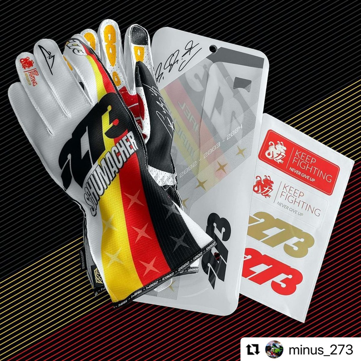 keepfighting's tweet photo. Encouraging all young racing drivers to enjoy karting - 🙏@minus_273 ! As @schumacher once said: “Karting is the best school in motorsport, teaching you about the sensation of driving and duelling - the best preparation in all kind of racing areas.” @keepfighting @mickschumacher https://t.co/FK5lX7rRCi
