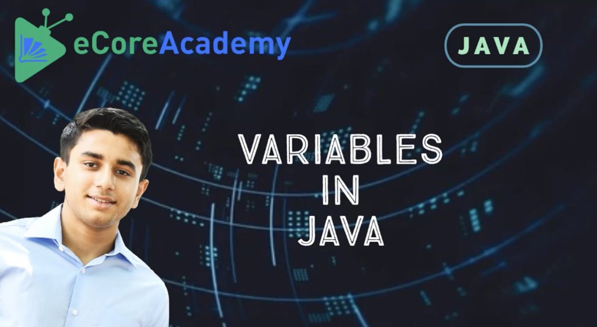 eCoreAcademy's tweet photo. Click the link to watch Ajay’s newest Java video “Variables in Java”
https://t.co/GSIMLEeiLy
#eCoreAcademy #EnrichmentCoreAcademy #remotelearning #online #elearning #STEM #howtos #enrichment #anatomy #physiology #lymphatic #prealgebra #math #biology #english #java #javascript https://t.co/cz2aeWgIyD