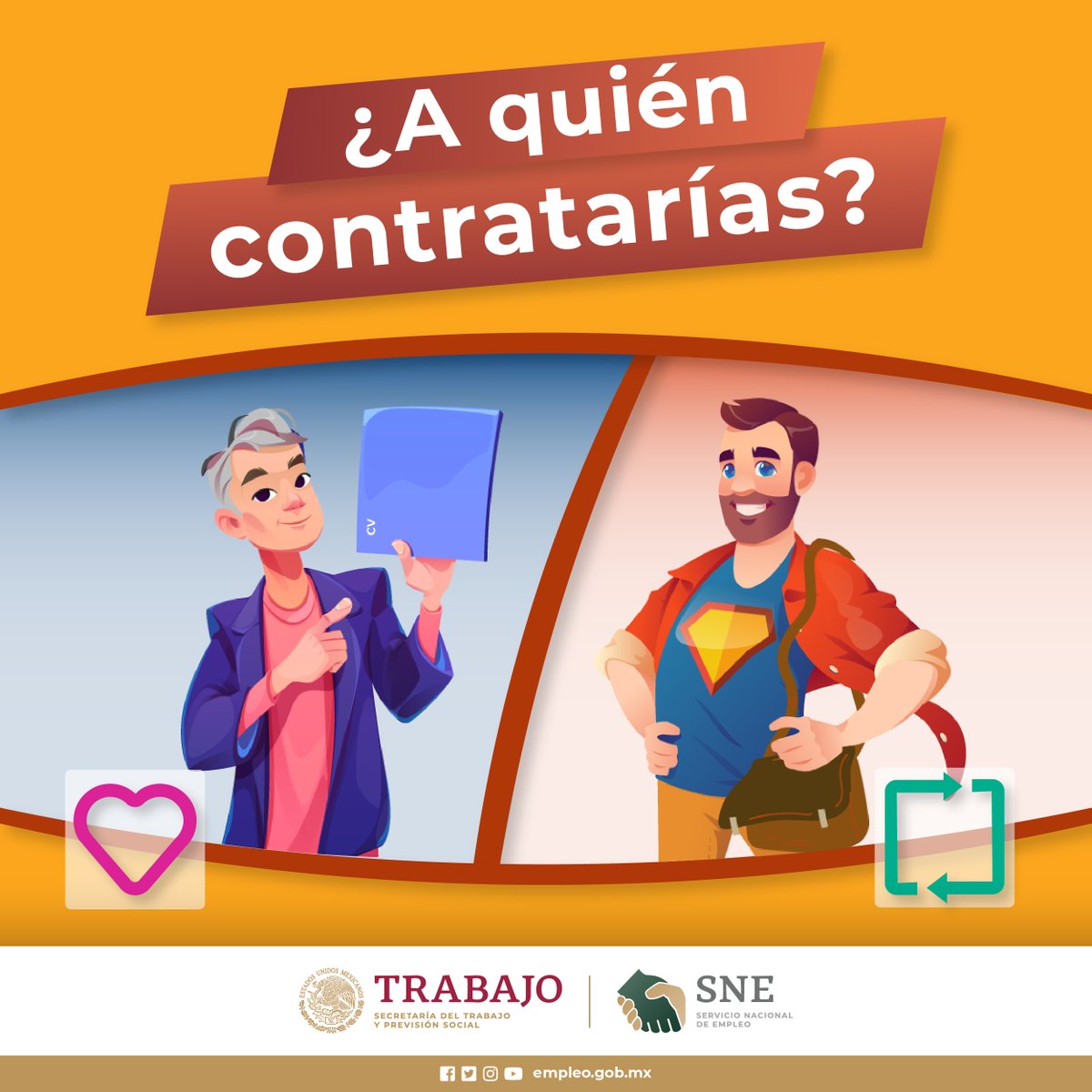 empleogob_mx's tweet photo. #TipsEmpleo Recuerda que en una entrevista de trabajo, lo que va a sumar puntos es:

👉 Tu presencia
👉 Tu lenguaje corporal
👉 Tu puntualidad
👉 Tu confianza y seguridad
👉 Tu energía y buena actitud

#CV #Trabajo #SNE #EntrevistaLaboral https://t.co/NWjsdy1w4l