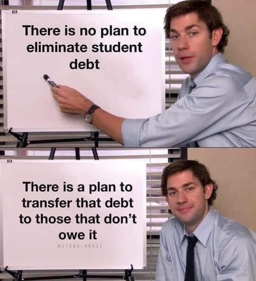 sillysnapdotcom's tweet photo. Somebody gonna pay for it #studentloanforgiveness https://t.co/Y4jFgwAYtj