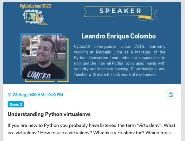 PyLatam's tweet image. Completamos un primer bloque de charlas con excelentes expositores de nuestra comunidad #Python. 🐍🎉
Muchísimas gracias por participar de esta edición #PyConLatam22 son lo máximo.🥳

👩‍💻Laura Gutierrez
👩‍💻Leandro E. Colombo
👨‍💻Javier Gutierrez
👩‍💻Tatiana Delgadillo

#Python🐍
#PyCon