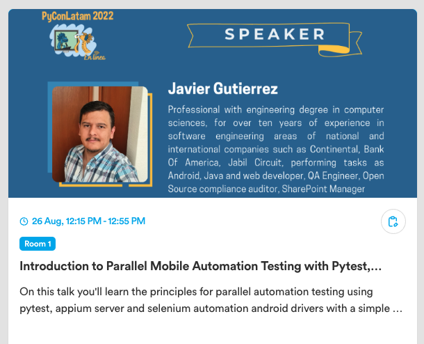 PyLatam's tweet image. Completamos un primer bloque de charlas con excelentes expositores de nuestra comunidad #Python. 🐍🎉
Muchísimas gracias por participar de esta edición #PyConLatam22 son lo máximo.🥳

👩‍💻Laura Gutierrez
👩‍💻Leandro E. Colombo
👨‍💻Javier Gutierrez
👩‍💻Tatiana Delgadillo

#Python🐍
#PyCon