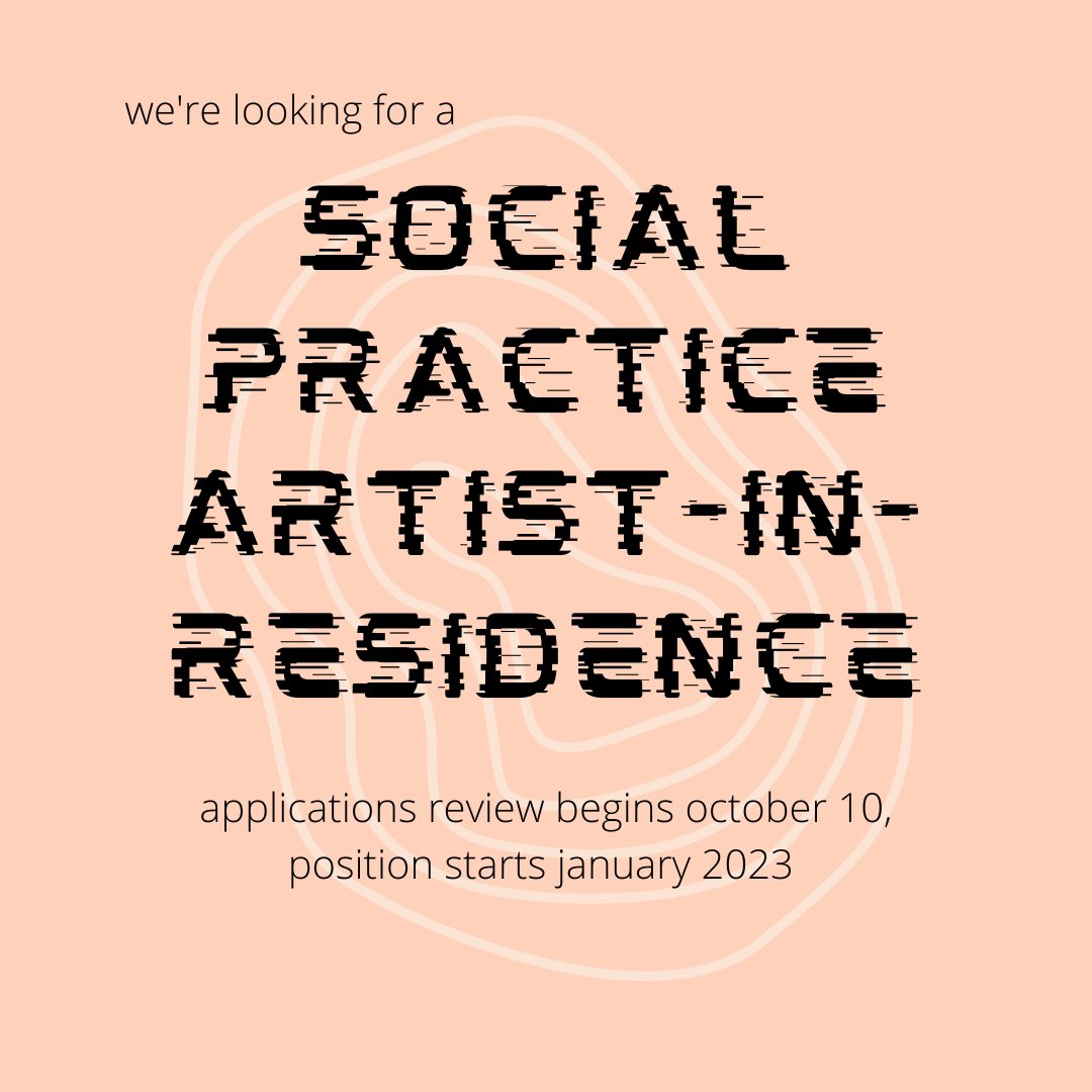 🫧We are looking for a Social Practice Artist-in-Residence — someone who will inspire students &amp; ignite their ability to expand their arts practice into the public realm through project-based creation &amp; community partnerships. 

🔗 Link in our bio for more information + to apply.