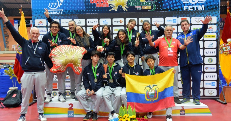 ECUADORolimpico's tweet photo. 🏓🇪🇨 Ecuador se adjudicó sus primeras medallas en el Panamericano U15 de Tenis de Mesa

Plata🥈 y Bronce 🥉 alcanzaron los tricolores en la pruebas por equipos damas y varones respectivamente en el certamen que se desarrolla en Cuenca hasta el 28 de agosto
@FetmEcuador1721