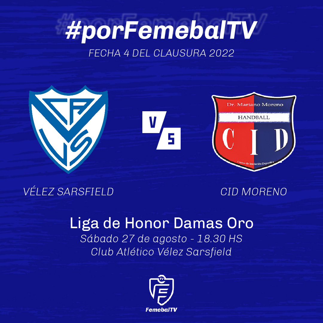 🔥 ¡FECHA 4⃣ #porFemebalTV! ¡Mañana prendete a nuestro canal de YouTube para disfrutar de dos partidos de Liga de Honor!

🤾🏽‍♀️ Por la LHD, <a href="/CidHandball/">CID Moreno Handball</a> visita a <a href="/velez_handball/">Handball Velez</a> en Liniers; miralo en vivo con relatos de <a href="/sebastianvidal4/">Sebastián Vidal</a> y comentarios de <a href="/Matymedinilla/">Maty Medinilla</a> 🎙️💻