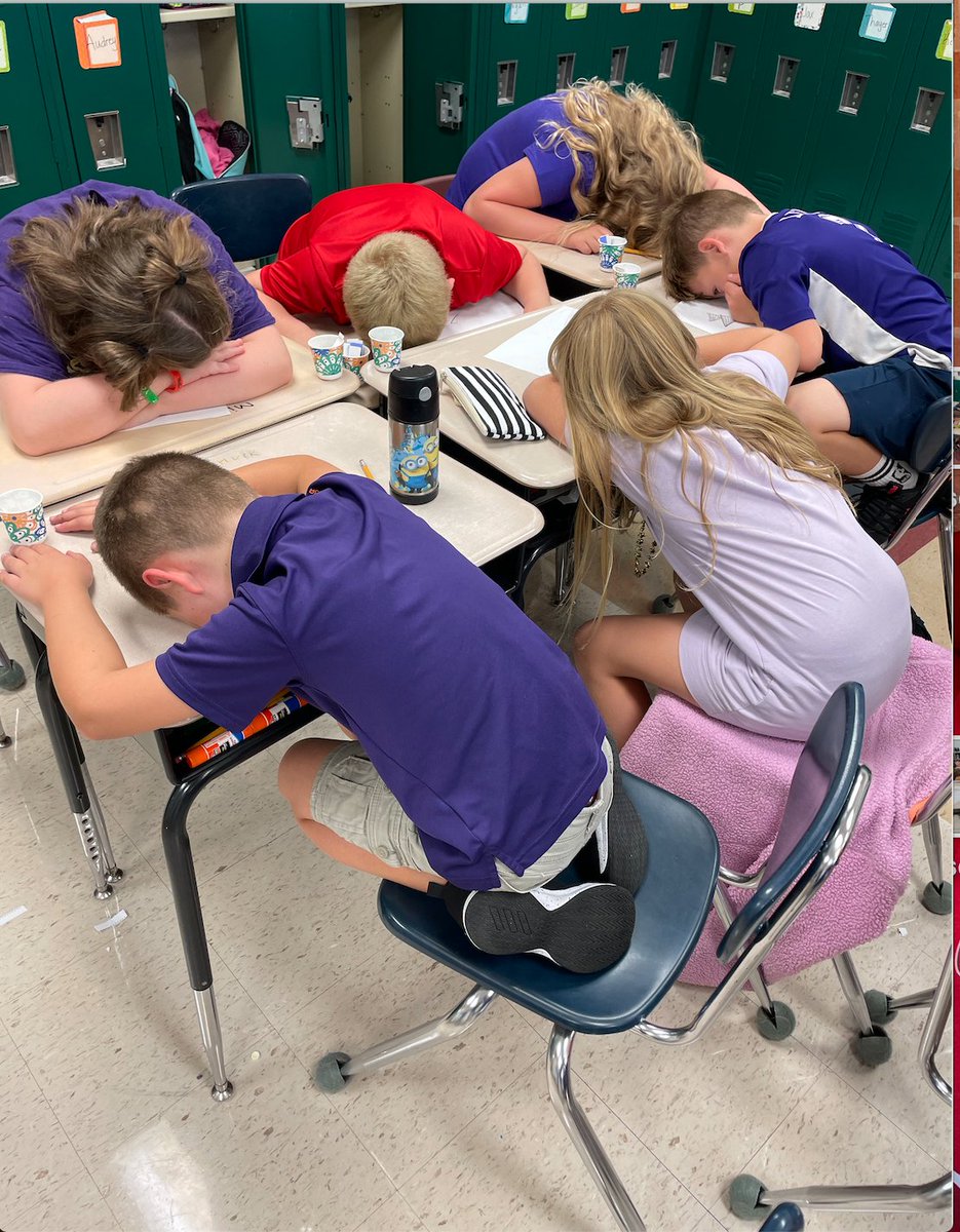 Meadowbrook111's tweet photo. Teachers and staff at MB be like.......after the first week!πππ #EaglesRise #CorntasticDay https://t.co/6KIVMAsmvn