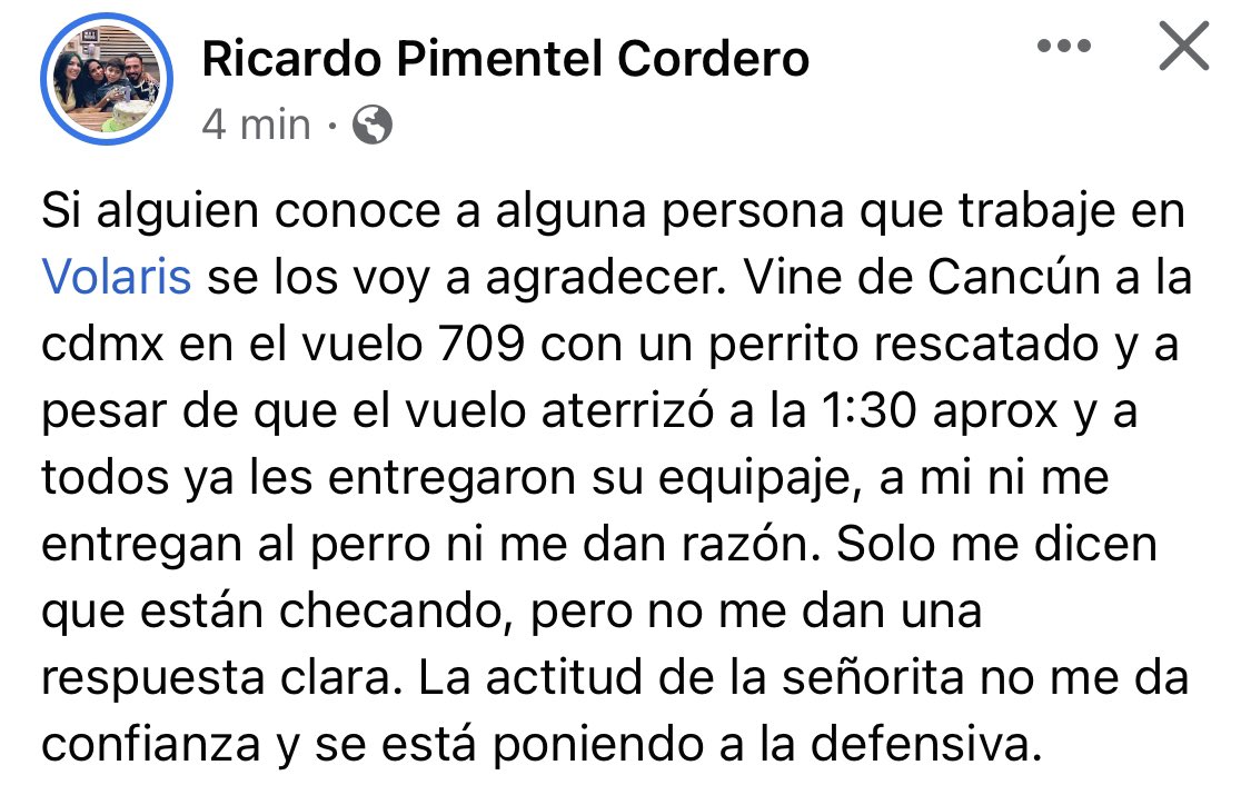FerServin's tweet photo. Atención a este caso @viajaVolaris por favor. https://t.co/qDDliqLOcj