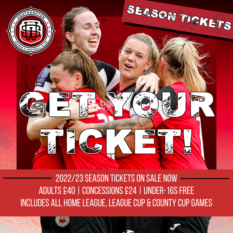 SotonWomensFC's tweet photo. 🎟️ 𝐒𝐞𝐚𝐬𝐨𝐧 𝐓𝐢𝐜𝐤𝐞𝐭𝐬 on sale 𝙉𝙊𝙒!

Come and be a part of the fun this season.

#SotonwFC