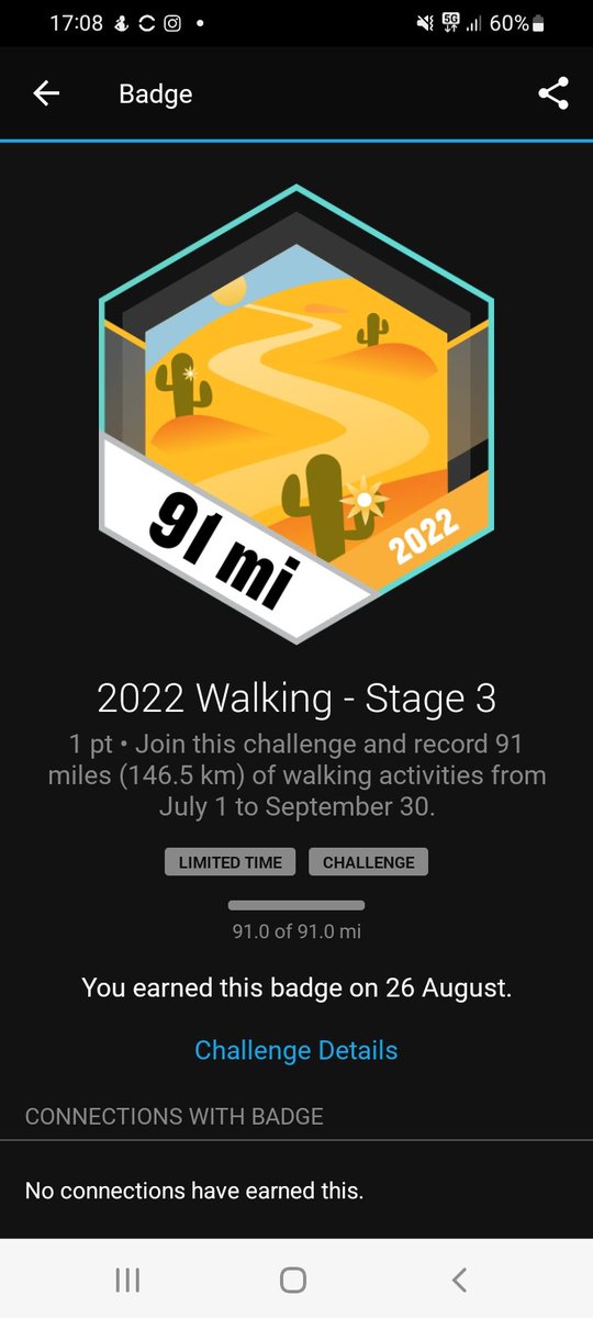 nicmal9's tweet photo. As I'm training for my #SaharanChallenge this is a very appropriate badge #garmin 😉 https://t.co/bMeblpRKbs