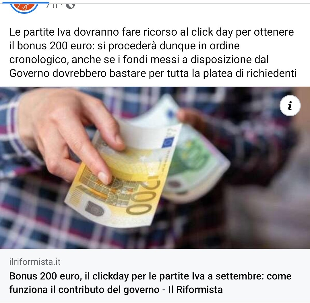 Pure il clickday?!!! Ennesima presa in giro per le partite Iva. Siamo come sempre cittadini di serie D. #bonus200euro