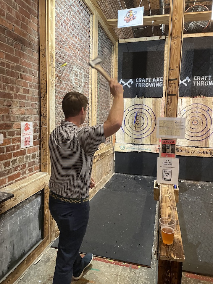 CFASocietySC's tweet photo. Great night networking at Craft Axe Throwing! Thank you to everyone who join us! https://t.co/ieXBAV1Bxg