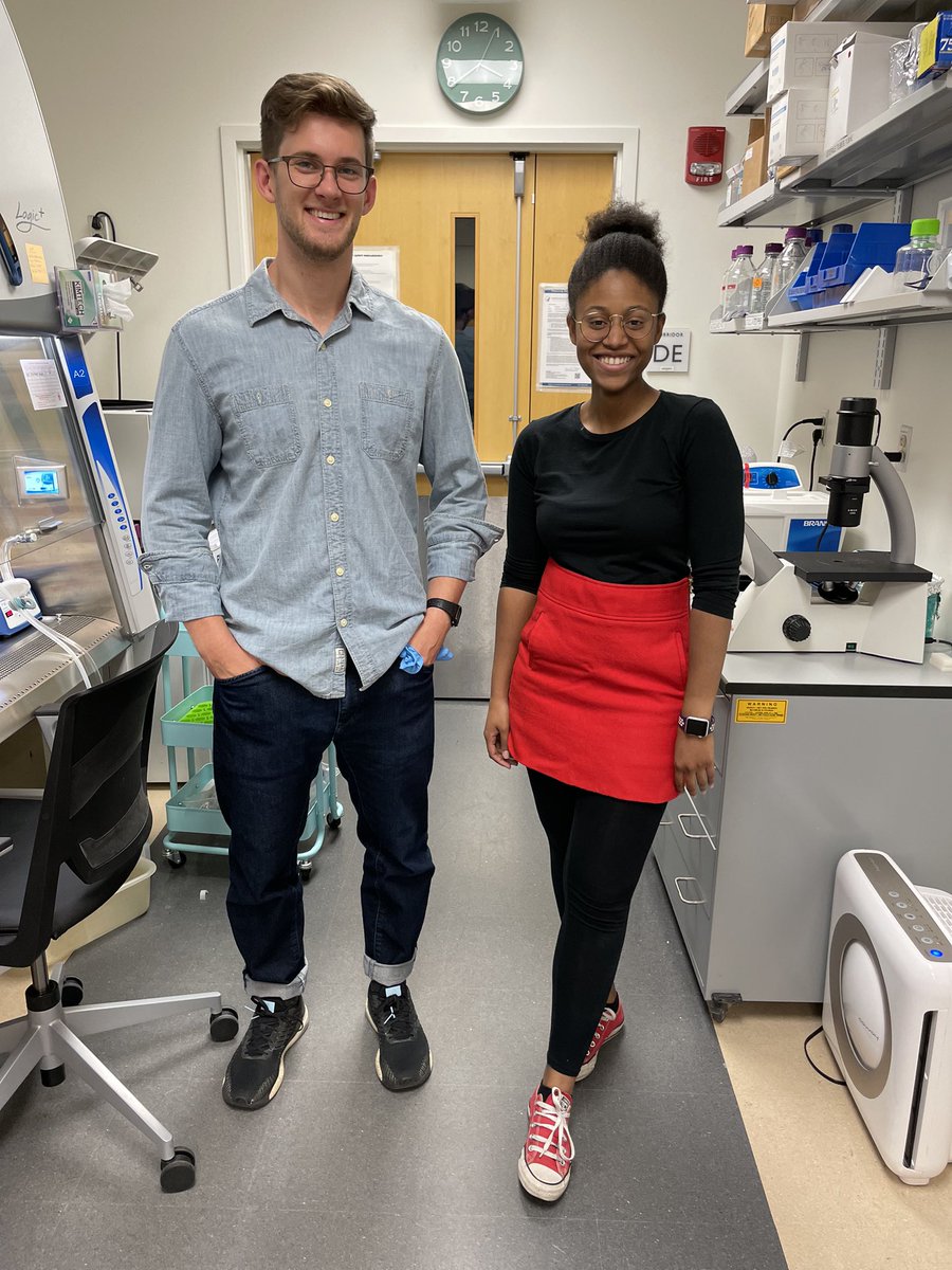 The best thing about being a new PI is seeing trainees learn &amp; grow 🤓

So impressed this week w our postbacs who tackled a difficult experiment &amp; found supercool novel results!

Watch out world for Hunter <a href="/RHuntressS/">Hunter Richardson</a> &amp; Joe @nowackijoe (currently applying for MD/PhD &amp; MD)!